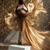 Gold Cloth – Radiant Elegance for Maternity Portraits