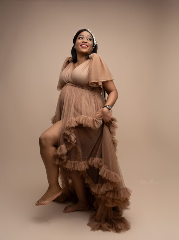 Light Brown Gown – Subtle Sophistication