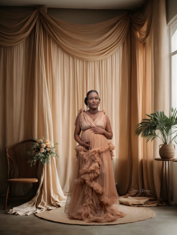 Light Brown Gown – Subtle Sophistication