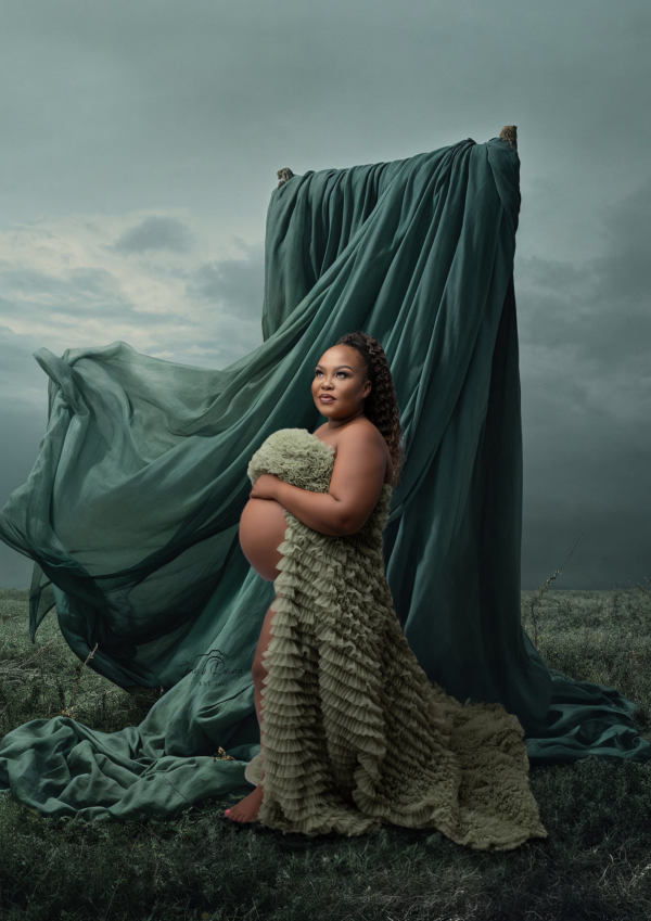 Olive Green Luxe Gown