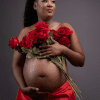 Red Cloth - Bold Elegance for Maternity Photoshoots