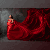 Red Cloth - Bold Elegance for Maternity Photoshoots